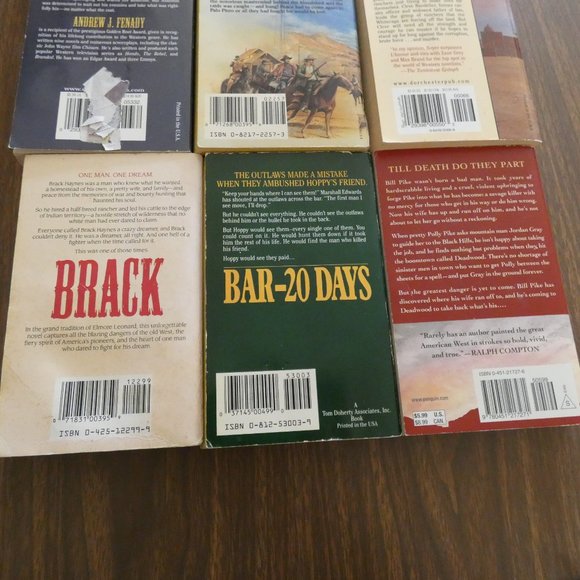 Lot Of 9 Vintage Western Paperback Books Various Authors - Picture 8 of 8